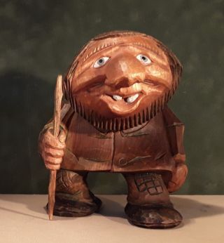 Handsome,  Hand Carved Troll from Norway SIGNED 1979,  Masterfully Crafted, 9