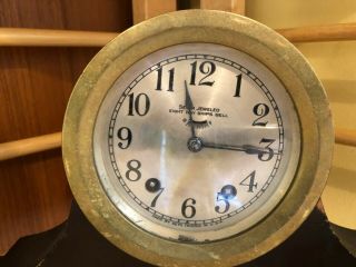 Antique Seth Thomas Eight Day Ships Bell Clock 2