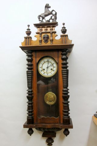 Antique Wall Clock Chime Clock Regulator 19th Friedrich Mauthe Schwenningen