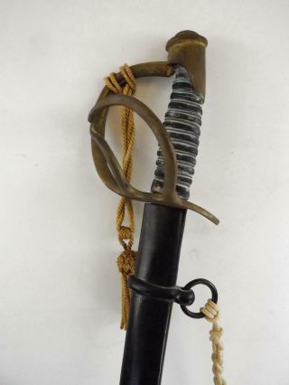 Vintage US Military Academy Cadet Sword W/Metal Scabbard 2