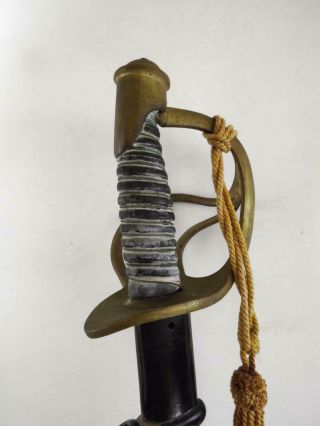 Vintage US Military Academy Cadet Sword W/Metal Scabbard 5