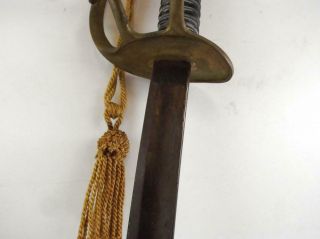 Vintage US Military Academy Cadet Sword W/Metal Scabbard 9