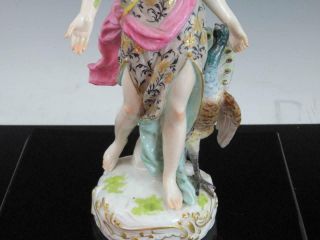 Antique French Samson Lady Peacock & Lizard Porcelain Figurine Nude 4