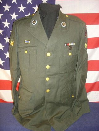 Cold War Service Coat With U.  S.  Army Europe Berlin Patch & German Made Ribbons