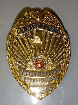 Usmc Military Police Corrections Badge 3 "