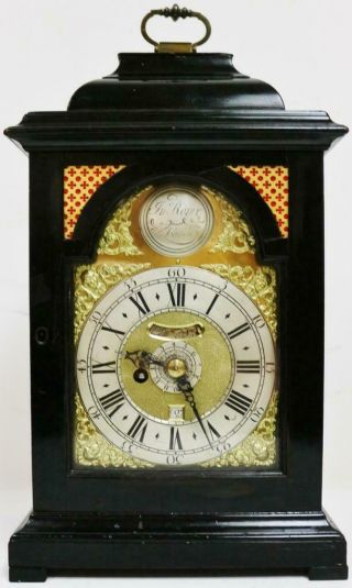 Antique English Single Fusee Verge 8 Day Bracket Clock John Rone London C1775 2