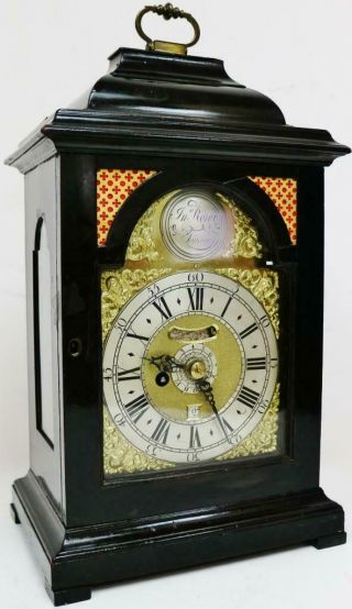 Antique English Single Fusee Verge 8 Day Bracket Clock John Rone London C1775 3