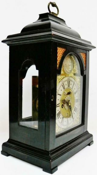 Antique English Single Fusee Verge 8 Day Bracket Clock John Rone London C1775 4