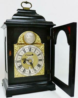 Antique English Single Fusee Verge 8 Day Bracket Clock John Rone London C1775 7