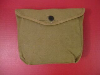 Wwi Us Army M1910 Haversack Canvas Meat Can Or Mess Kit Pouch - 1918 - Unissued