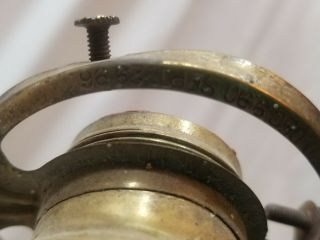 Early 1900 ' s 3 light pendant Chandelier brass Art Nouveau Rococ Filigree ornate 3