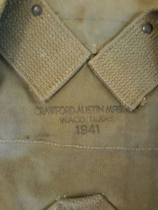 WW2 US Army M - 1928 haversack marked 1941with blanket pack tail 4
