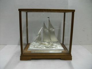 The Sailboat Of Silver985 Of Japan.  2masts.  58g/ 2.  04oz.  Japanese Antique