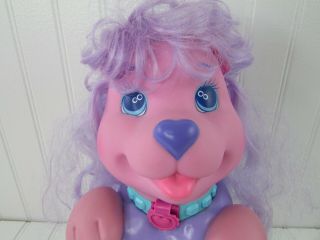 Vintage Shampoodle Pink Purple Poodle Puppy Dog Bath Toy 12 " Hasbro 1991