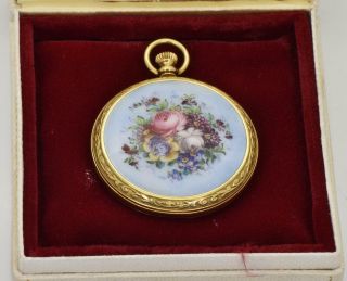 Rare Historic 18k gold&enamel Unitas pocket watch awarded by China Chairman Mao 3