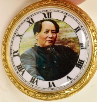 Rare Historic 18k gold&enamel Unitas pocket watch awarded by China Chairman Mao 7