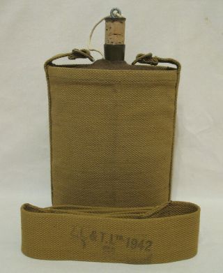 Ww2 Wwii British Army P37 Canteen,  Cover,  Carrier & Strap 1943 Old Stock Nos