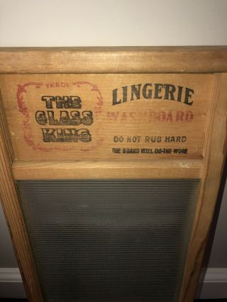 Vintage Old National Washboard Co No 863 The Glass King Chicago Memphis Made USA 3