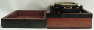Antique Maritime Boat Ship Compass in Wooden Box HAND 6547 46 Accurately 5
