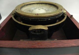Antique Maritime Boat Ship Compass in Wooden Box HAND 6547 46 Accurately 7