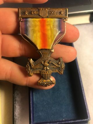 WW1 US Victory Medal JR OUMA Virginia Named Boxed (D5 2