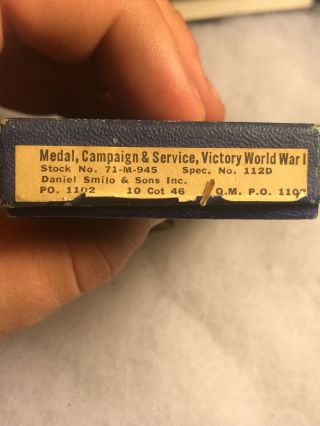 WW1 US Victory Medal JR OUMA Virginia Named Boxed (D5 5