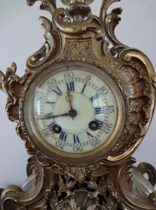 RARE STUNNING LARGE JAPY FRERES FRENCH ANTIQUE GILT BRONZE CLOCK 4