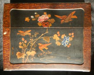 Writing Desk - Japanese Lacquer Slope Writing Box – Antique Black Lacquer Box