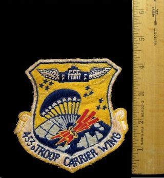 1950s US Air Force USAF 433rd Troop Carrier Wing Patch - Brooks & Kelly AFB TX 3