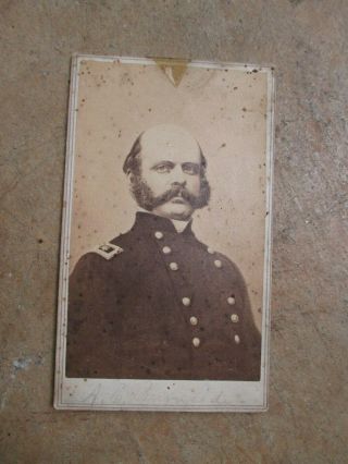 Civil War Major General A.  E.  Burnside Carte De Visite,  Cdv