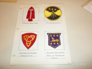 Vintage Wwii Patches 1st Special Service Force Filipino Battalion Military Japan