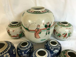 5 - A selection of 20 Chinese ginger tea jars famille rose prunus 19th/20thc 3