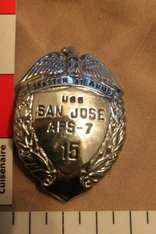 Vintage Obsolete USS San Jose AFS - 7 15 Master - At - Arms (AA) Navy Badge 2