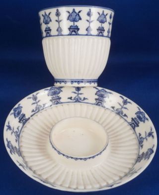 Antique 18thc St.  Cloud Porcelain Beaker Cup & Saucer Porcelaine Tasse Saint