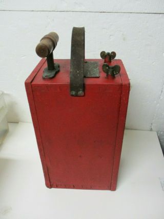 Antique DuPont Blasting Machine No.  3 Dynamite Detonator Plunger Type Railroad M 4