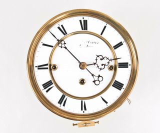 3 Weight Vienna Regulator Clock Movement Only @ 1870 Biedermeier 72 Beat Rare