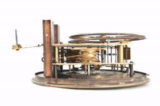 3 weight Vienna regulator clock movement only @ 1870 Biedermeier 72 beat Rare 5