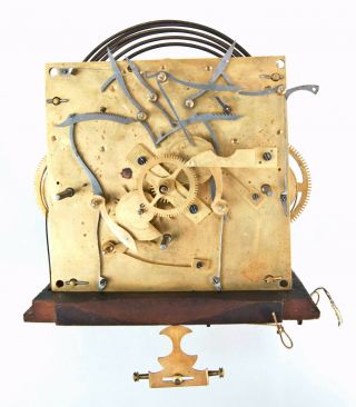 3 weight Vienna regulator clock movement only @ 1870 Biedermeier 72 beat Rare 8