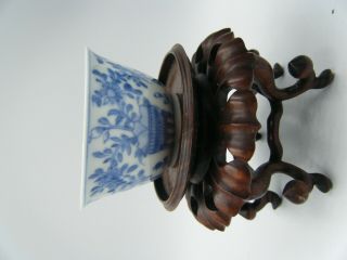 No.  3 of 4 Listed - Rare Antique Chinese 18th Porcelain Eagle Design Tea Bowl Cup 5