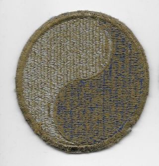 Ww2 D - Day 29th Infantry Division Patch - Od Border,  Greenback - Us Army