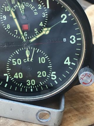 Soviet AirForce Panel Cockpit Clock ACS - 1 