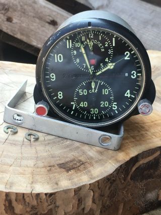 Soviet AirForce Panel Cockpit Clock ACS - 1 