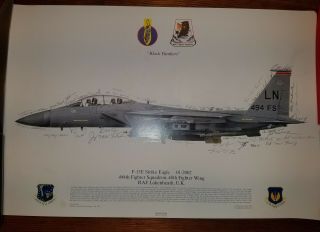 Usaf F - 15e Strike Eagle.  494th Fighter Squadron,  48th Fighter Wing.  Raf Lakenheath