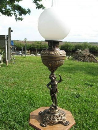 Antique M&w Banquet Lamp