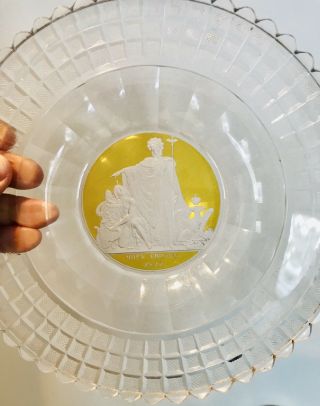 “peace For Europe “ Cut Glass Plate By Russian Imperial Glass Factory Circa1815