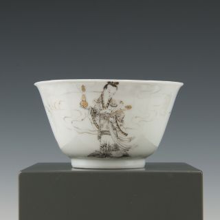 Fine Enre De Chine Tea Bowl,  Hsi Wang Mu,  Yongzheng Period,  18th Ct.