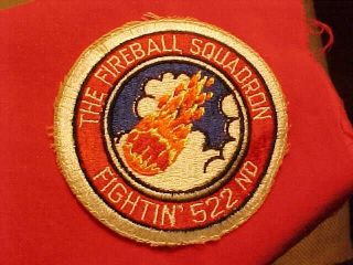 Vintage Usaf 522nd Fireball Squadron Flight Jacket Patch
