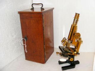 CARL ZEISS MICROSCOPE No.  17923 WITH MECHANICAL STAGE & ACCESSORIES c.  1880s 2