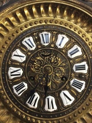 Antique Ansonia Brass Plate Clock 2