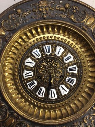 Antique Ansonia Brass Plate Clock 3